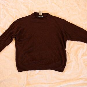 Sag Harbor Brown Crewneck Sweater